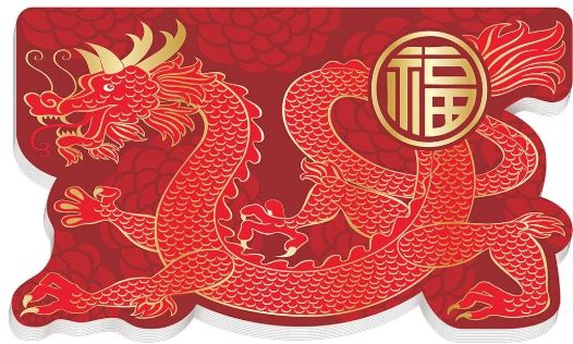 Chinese New Year Die Cut Notepads, 12ct