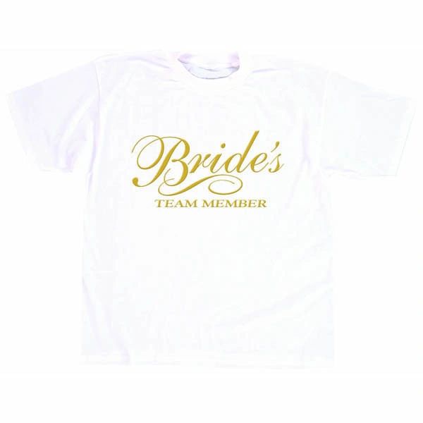 Bride's Team Member Embroidered T-Shirt