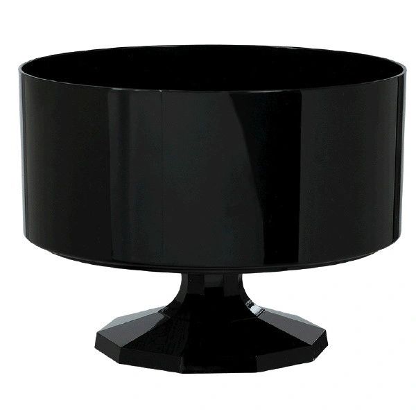 Small Black Plastic Trifle Bowl & Pedestal