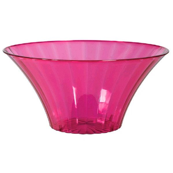 Small Bright Pink Plastic Flared Bowl