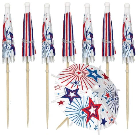 Patriotic Jumbo Umbrella Picks