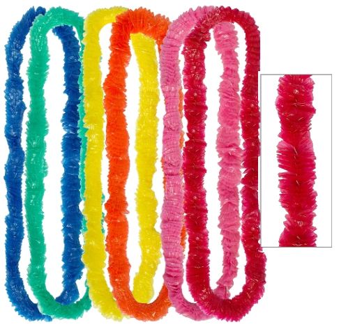 Assorted Color Polyester Leis, 36" - 144ct