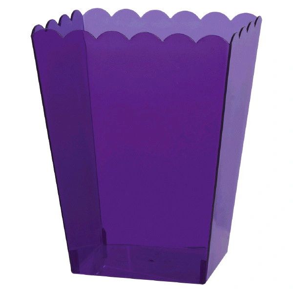 Large New Purple Plastic Scalloped Container