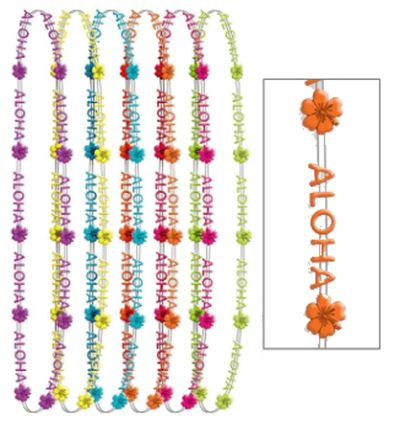 Aloha Bead Necklaces, 32" - 6ct