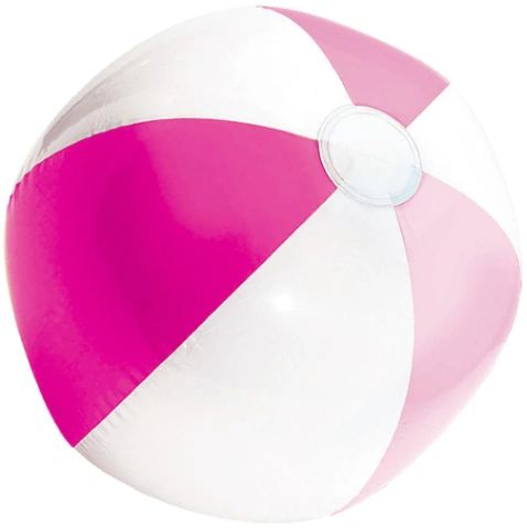 Inflatable Beach Ball - Pink, 13"
