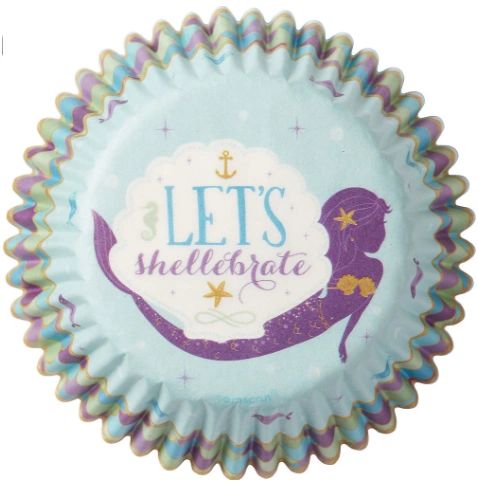 Mermaid Wishes Cupcake Cases, 75ct