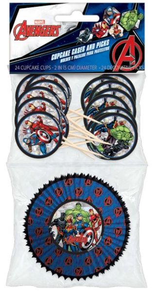 Marvel Avengers Powers Unite™ Cupcake Cases and Picks Pack, 24ct