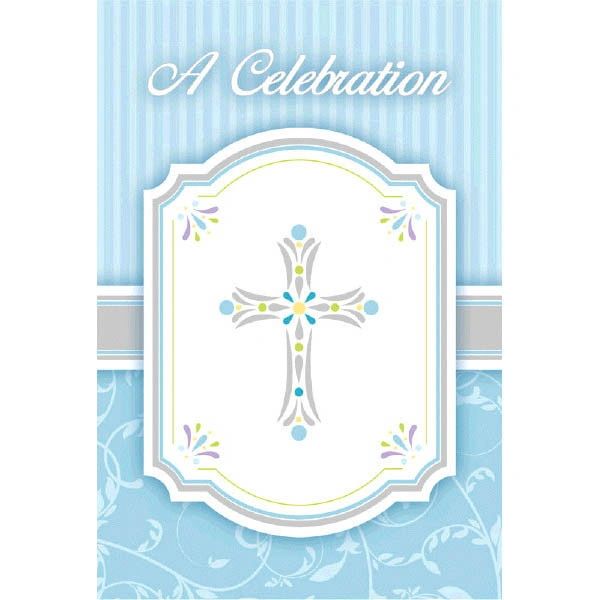 Blessings Blue Postcard Value Pack Invitations, 20ct