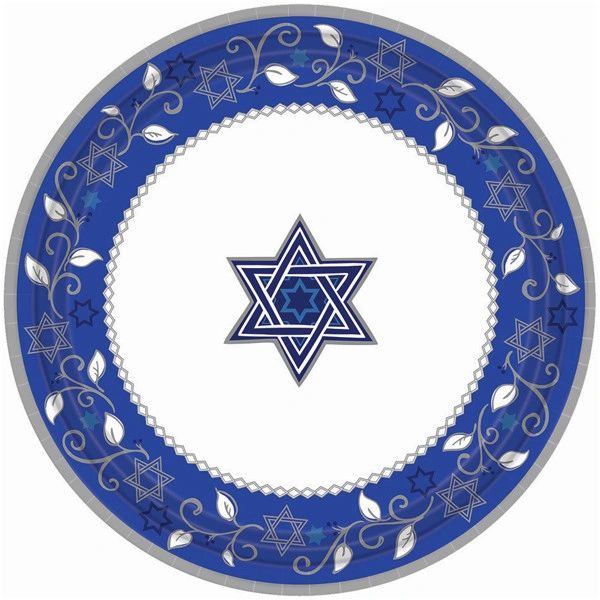 Joyous Holiday Passover Desert Plates, 7" - 8ct