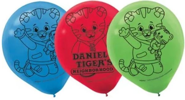 Daniel The Tiger Latex Balloons, 6ct