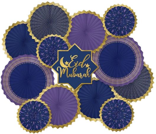 Eid Paper Fan Decorating Kit, 13pc