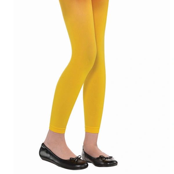 Child Yellow Footless Tights