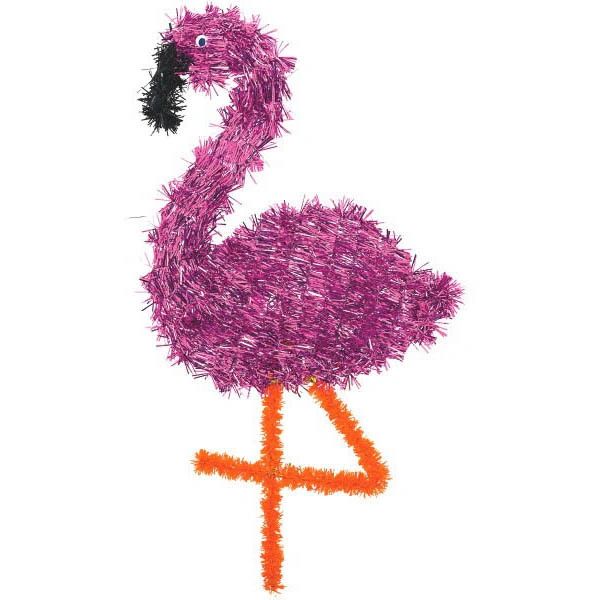 Flamingo Tinsel Shape