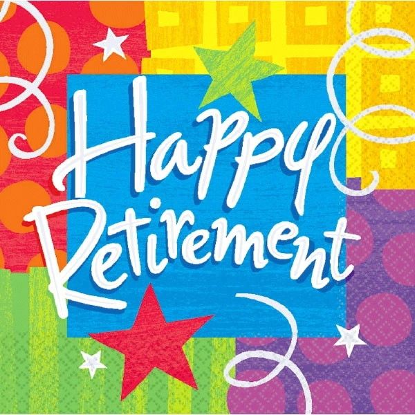 Happy Retirement Luncheon Napkins 16ct party suppl balloon curbside