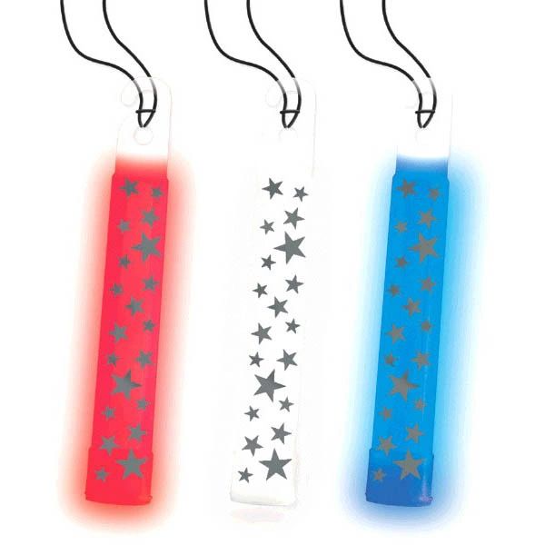 Patriotic Printed Glow Sticks, 3ct