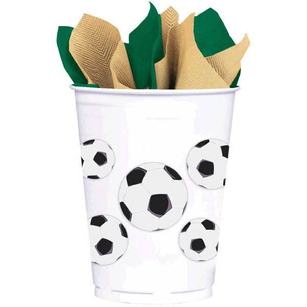 Soccer Fan Plastic Cups 8ct 14oz.