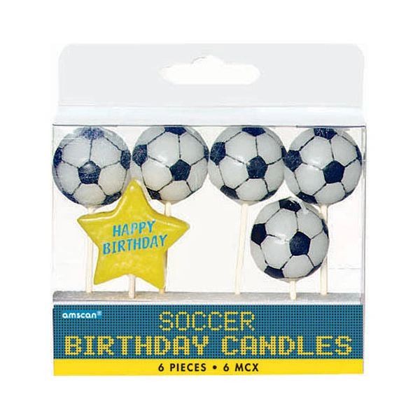Soccer Birthday Toothpick Candle Set