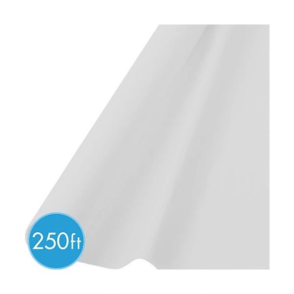 Frosty White Jumbo Plastic Table Roll, 40" x 250'