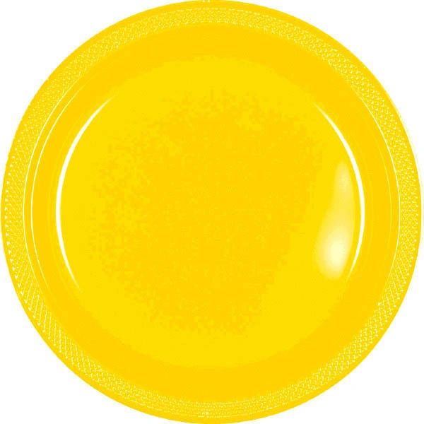 Yellow Sunshine Dessert Plates, 7" - 20ct