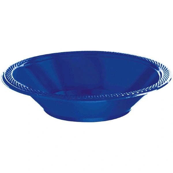 Bright Royal Blue Plastic Bowls, 12oz - 20ct