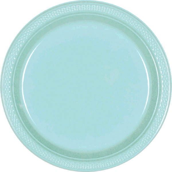 Robin's-Egg Blue Dessert Plates, 7" - 20ct
