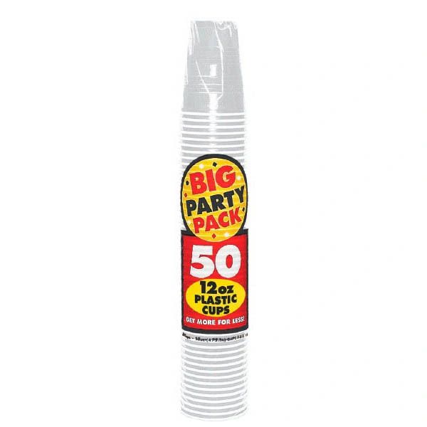 Silver Big Party Pack Plastic Cups, 12 oz.