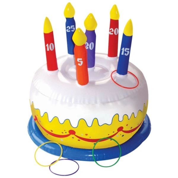 Inflatable Birthday Cake Ring Toss Game