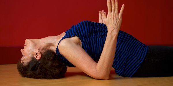 Yoga Teacher 
Barbara Lyon in Fish Pose
