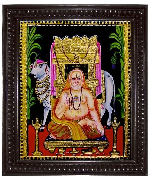 Guru Raghavendra Swamy Tanjore Painting