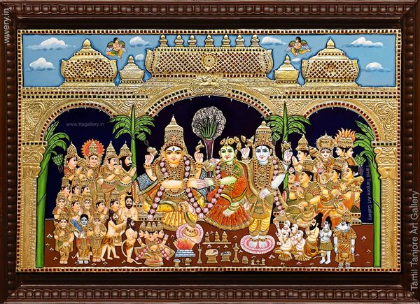 Girija Kalyanam Tanjore Painting