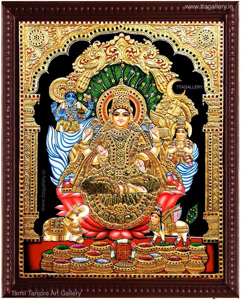 Guber Lakshmi Tanjore Painting