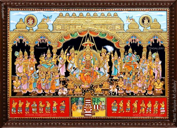 Lalitha SahasranamamTanjore Painting