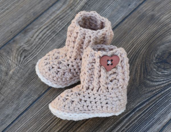 Crocheted Baby Boots