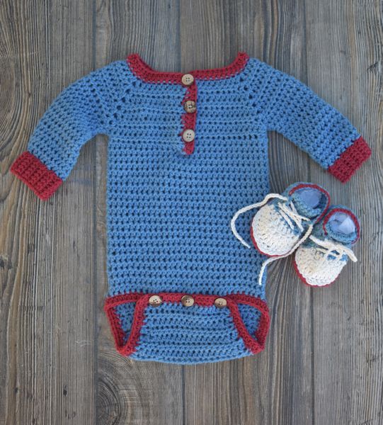 Baby Boy Romper with High Tops Sneakers