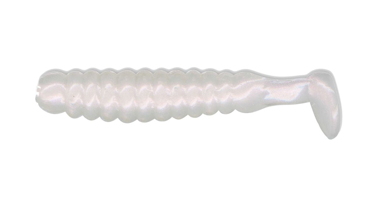 1 1/2" Crappie/Panfish Grub Pearl CSG33