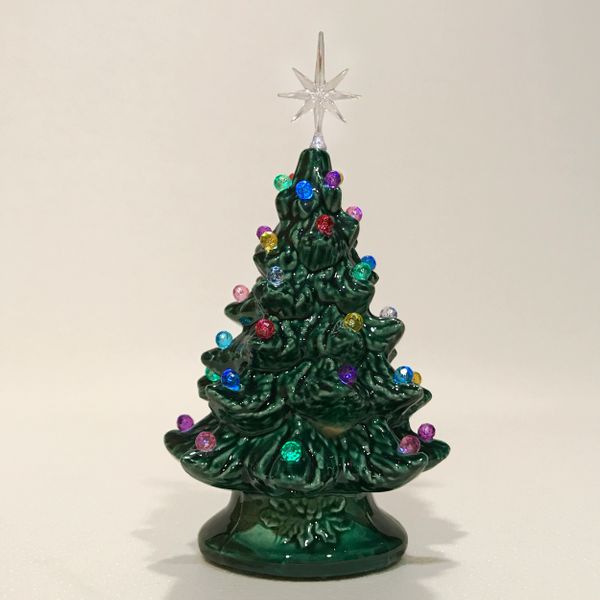 VINTAGE ‘ASTRALITE’ VINYL BLUE/GREEN 38” ARTIFICIAL CHRISTMAS TREE W/BOX!