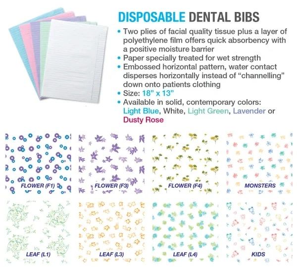 Aazon.co: Disposable Dental Patient Bibs, 3 Layer 50 Pack Paper Towel