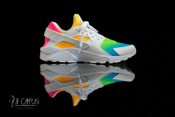 Custom Rainbow Painted Nike Huaraches 