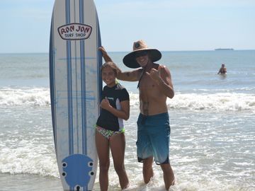 A beautiful day for surf lessons Cocoa Beach with Wave Masters Surf School.