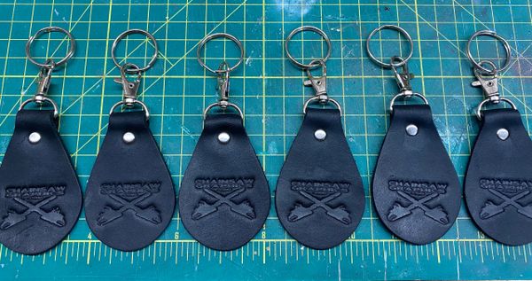 Custom Leather embossed keychains