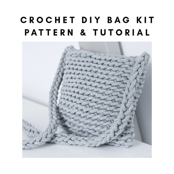 Crochet Crossbody Bag Pattern Kit, Video Tutorial, DIY Kit, Bilibag Pattern, For Beginners