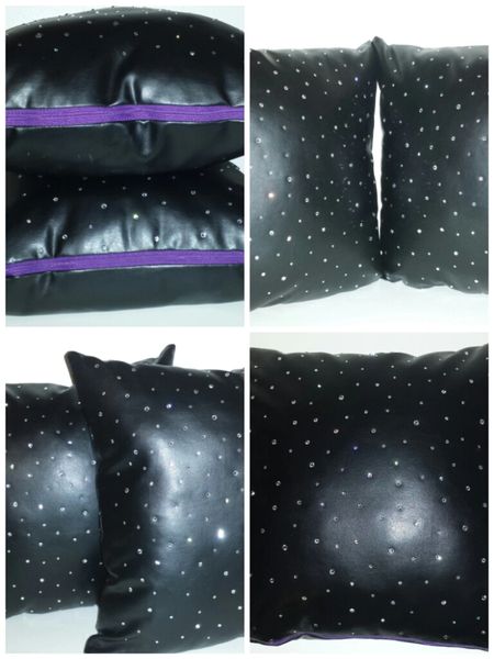 Jet Black Swarovski Crystal Thow Pillows!