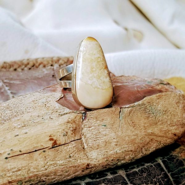 Fossil Walrus Soft Triangle Tusk Ring | Rex Foster Jewelry