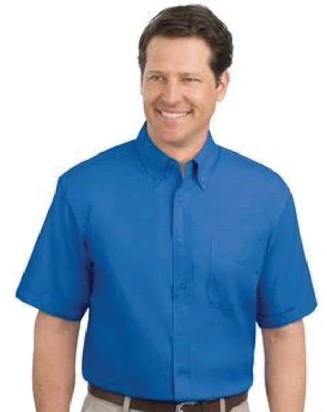 S508 Mens Short Sleeve Dress Shirt w/ NB logo