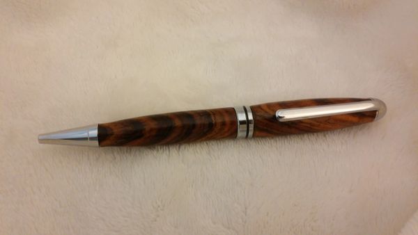 Pen - European Twist Cocobolo Silver