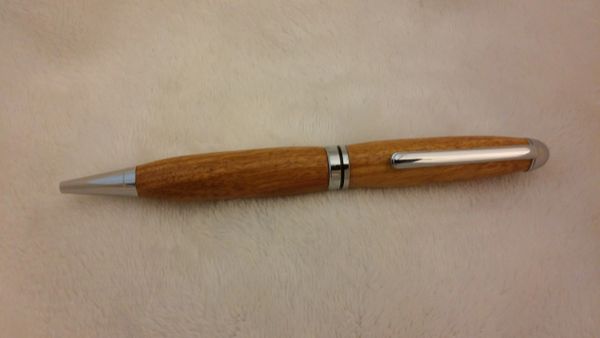 Pen - European Twist CanaryWood Silver