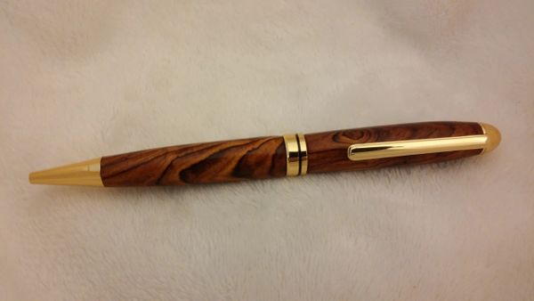 Pen - European Twist Pen - African Cocobolo Gold