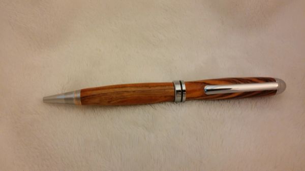 Pen - European Twist - African Cocobolo Silver