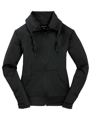 UMMC Cardiology-Ladies performance cowl neck black jacket | Traumawear