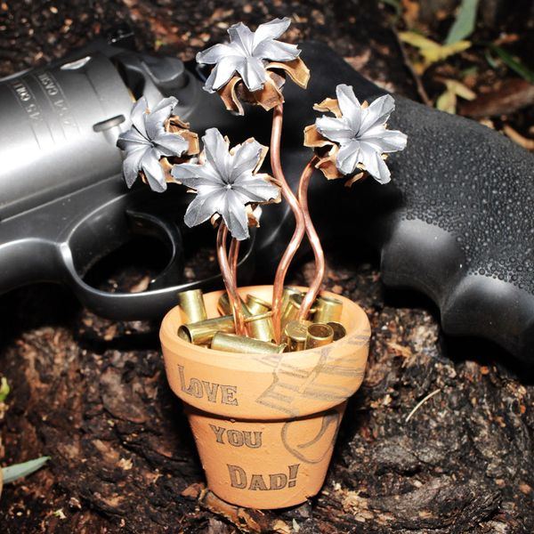 Father's Day Laser Etched Bullet Bouquet Arrangements Bullet Bouquets